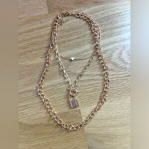 3 gold necklaces